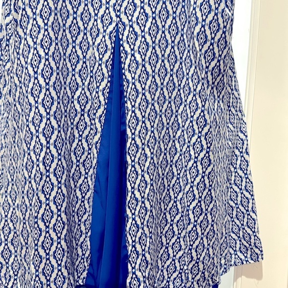 Sugarlips Blue Printed Sleeveless A-Line Summer Mini Dress Size M - Picture 3 of 8